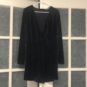 Charlotte Russe black sparkle romper